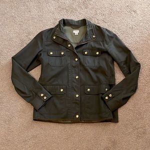 J. Crew cargo jacket with gold buttons size medium
